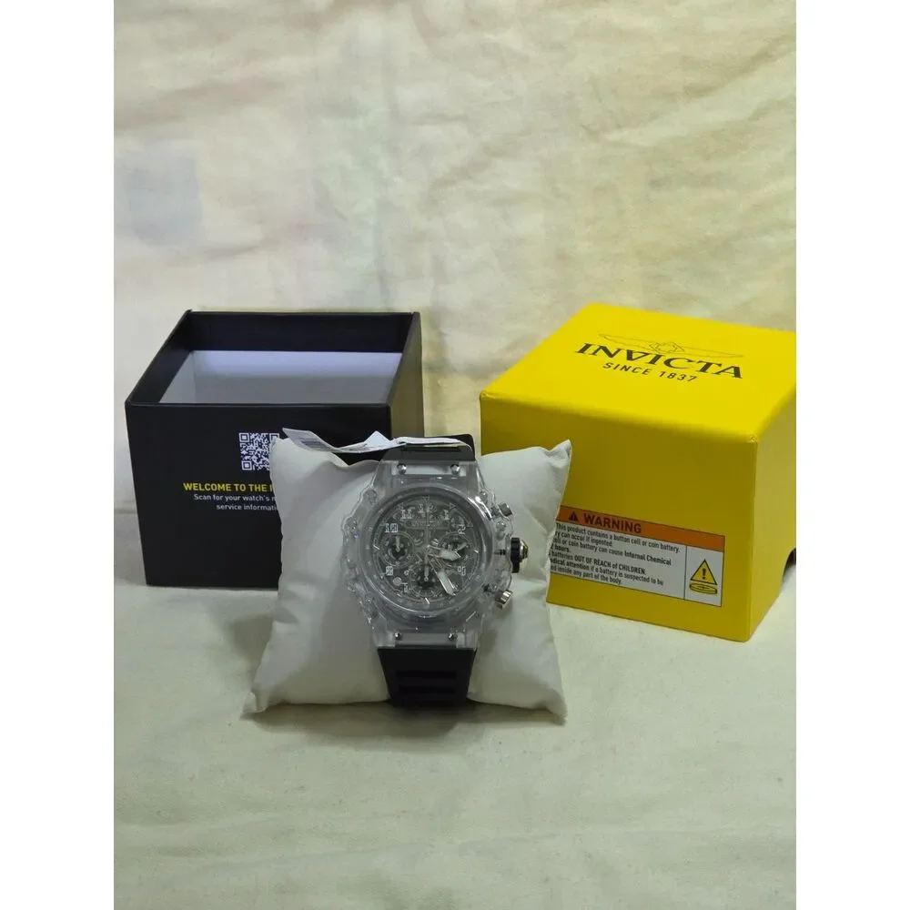 Invicta Racing Vaulthan 69681 Men's Chronograph Clear Acrylic NIB